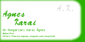 agnes karai business card