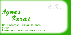 agnes karai business card